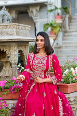 PREMIUM PINK GEORGETTE GOWN