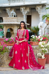 PREMIUM PINK GEORGETTE GOWN