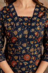 Premium Pure cotton straight cut kurta, pant & mul cotton duppta