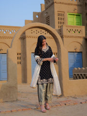 NEWLY LAUNCHED VELVET KURTI-PANT SET