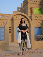 NEWLY LAUNCHED VELVET KURTI-PANT SET