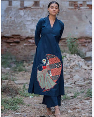 Beautiful Suit Sets in Soft Tesla Slub Top With Plazzo