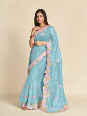 DESIGNER ORGANZA SAREE