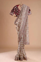 FESTIVAL SPECIAL SEQUENCE EMBROIDERY ON SILK FABRIC TOP AND PLAZZO WITH DUPATTA SET