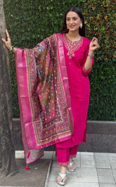 New Designers Kurti Pent Dupatta Set