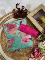 new exclusive floral handwork saree