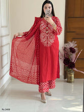 New straight kurta set with embroidered pattern & tassels with shell