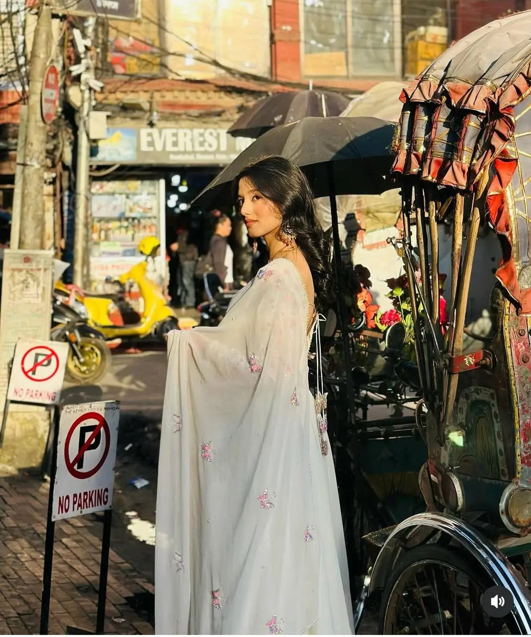 Glow in Grace: Ivory White Embroidered Flared Suit Set AllTreandy
