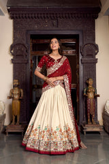 Silk Lehenga with Heavy Embroidery – Designer Festive Wear AllTreandy