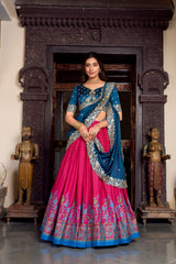 Silk Lehenga with Heavy Embroidery – Designer Festive Wear AllTreandy