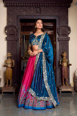 Silk Lehenga with Heavy Embroidery – Designer Festive Wear AllTreandy