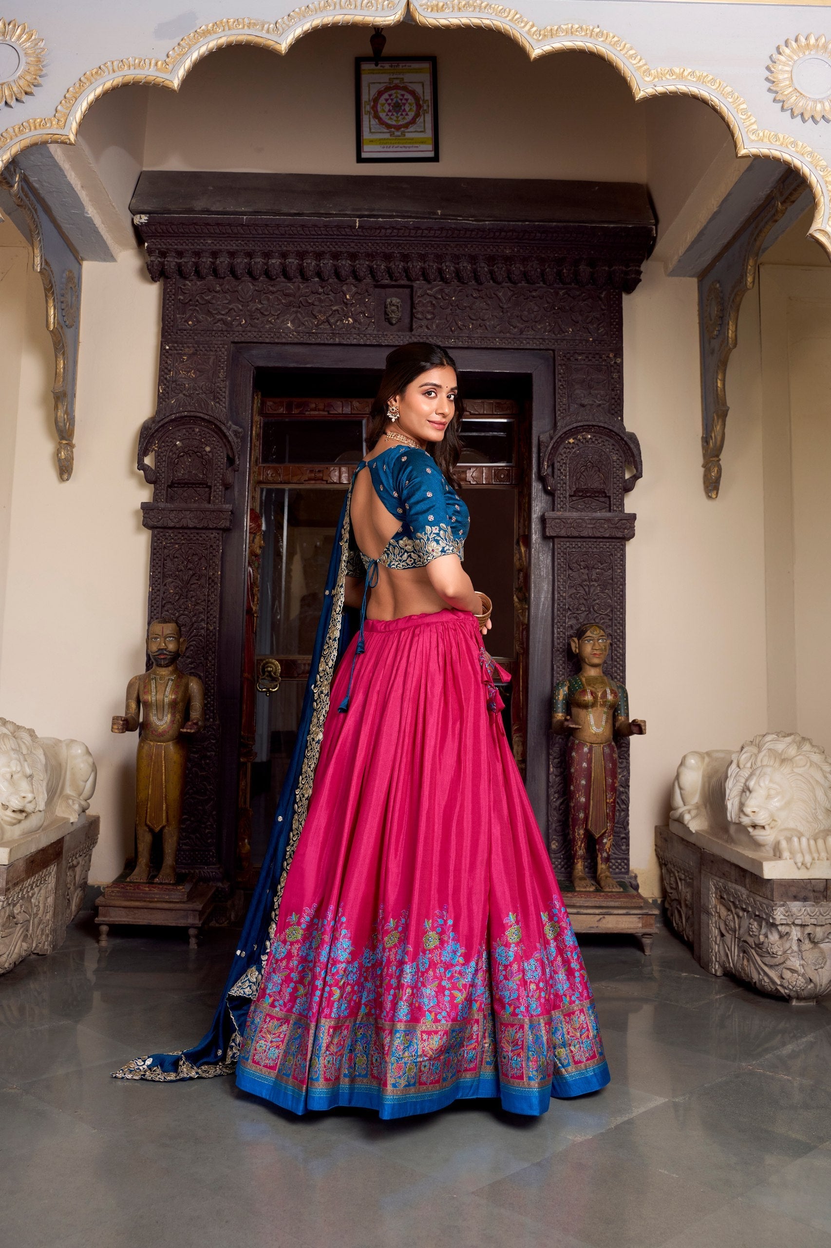 Silk Lehenga with Heavy Embroidery – Designer Festive Wear AllTreandy