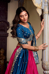 Silk Lehenga with Heavy Embroidery – Designer Festive Wear AllTreandy