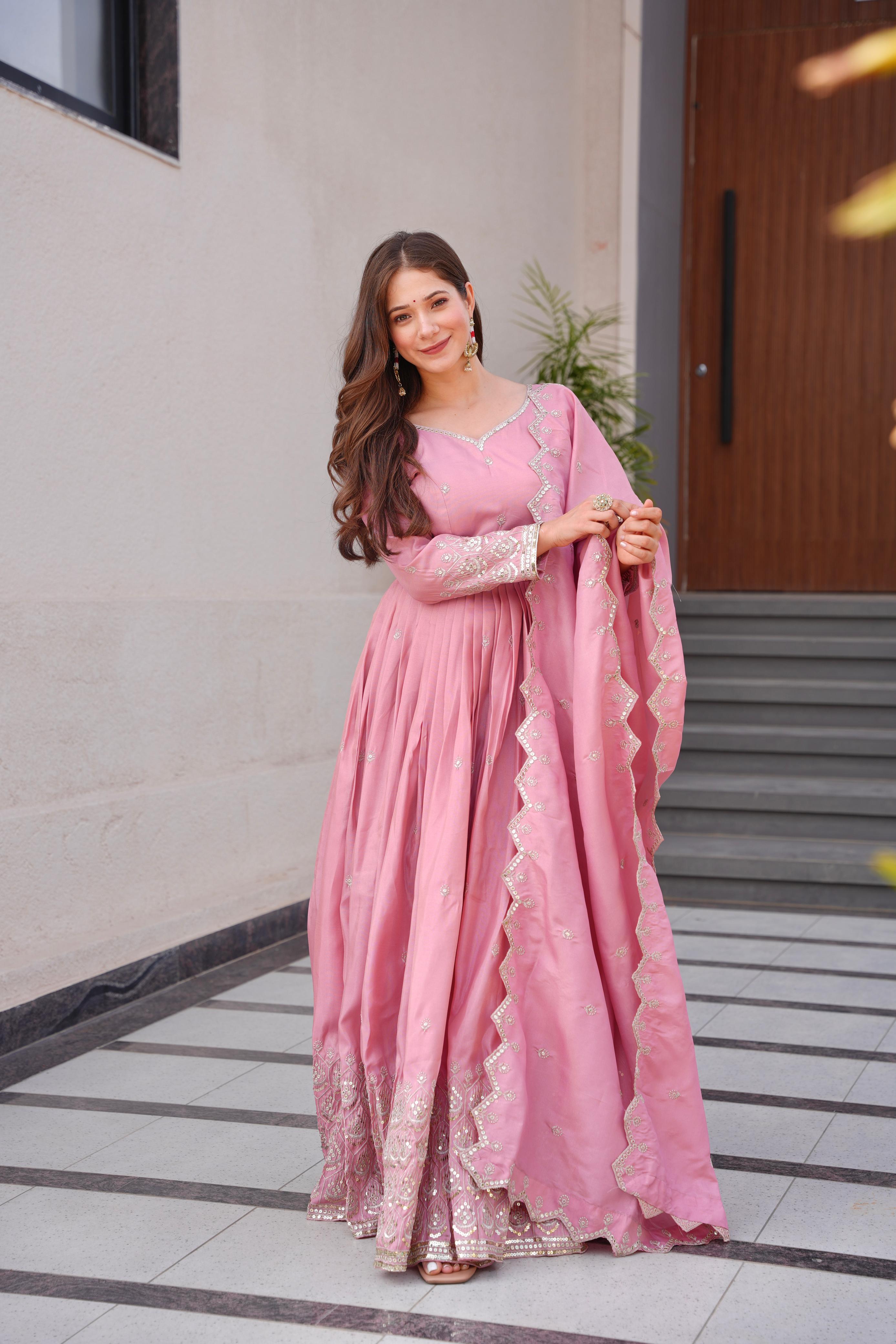 Anarkali with dupatta AllTreandy