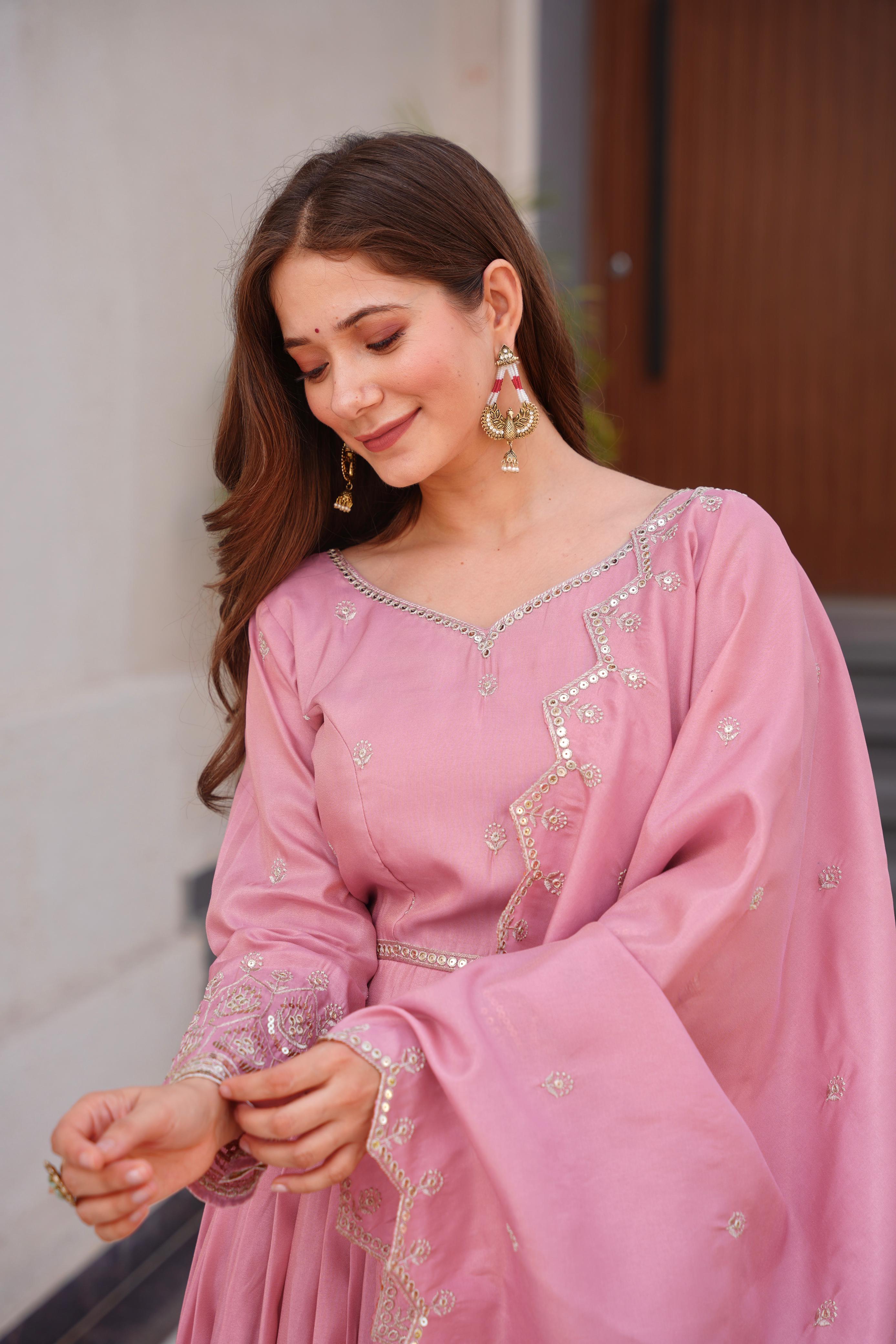 Anarkali with dupatta AllTreandy