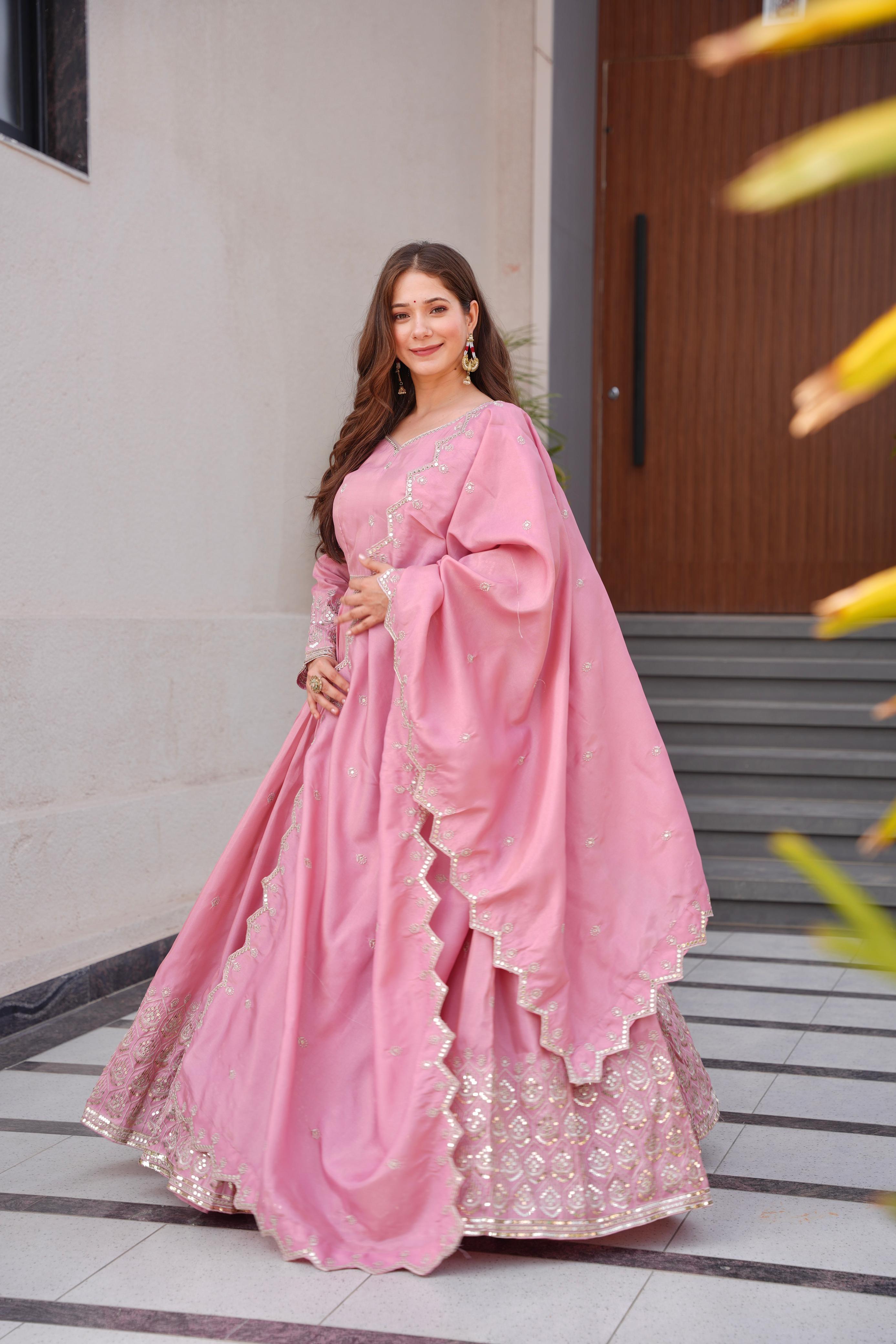 Anarkali with dupatta AllTreandy