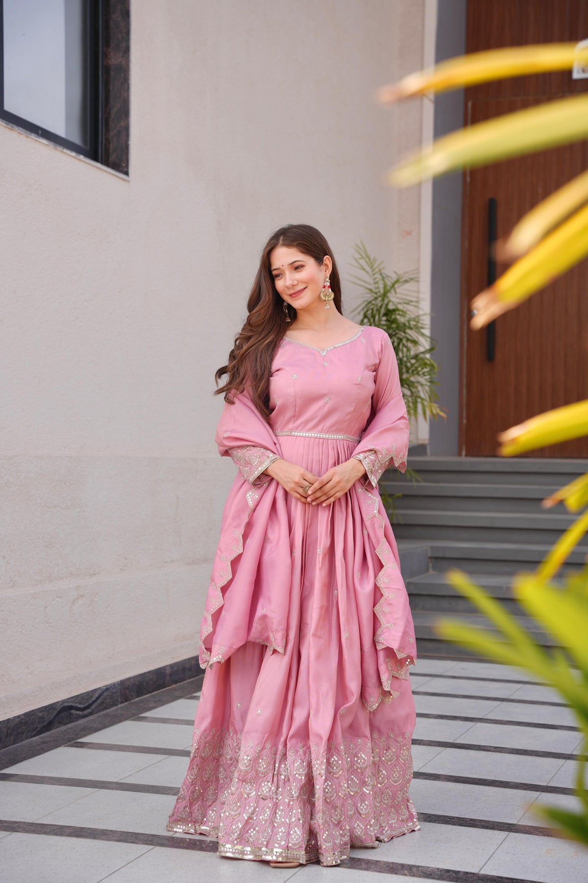 Anarkali with dupatta AllTreandy