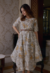 Bombay Paisley Pattern calf length dress