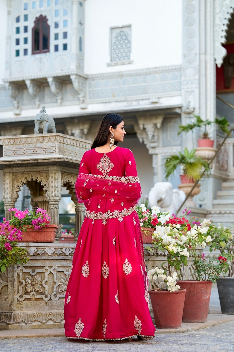 PREMIUM PINK  GEORGETTE GOWN