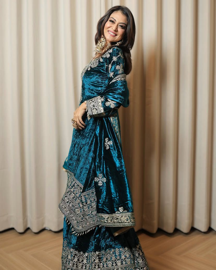 PRESENTING GOOD QUALITY HEAVY VELVET KURTA & PANT (3-PIS SET)