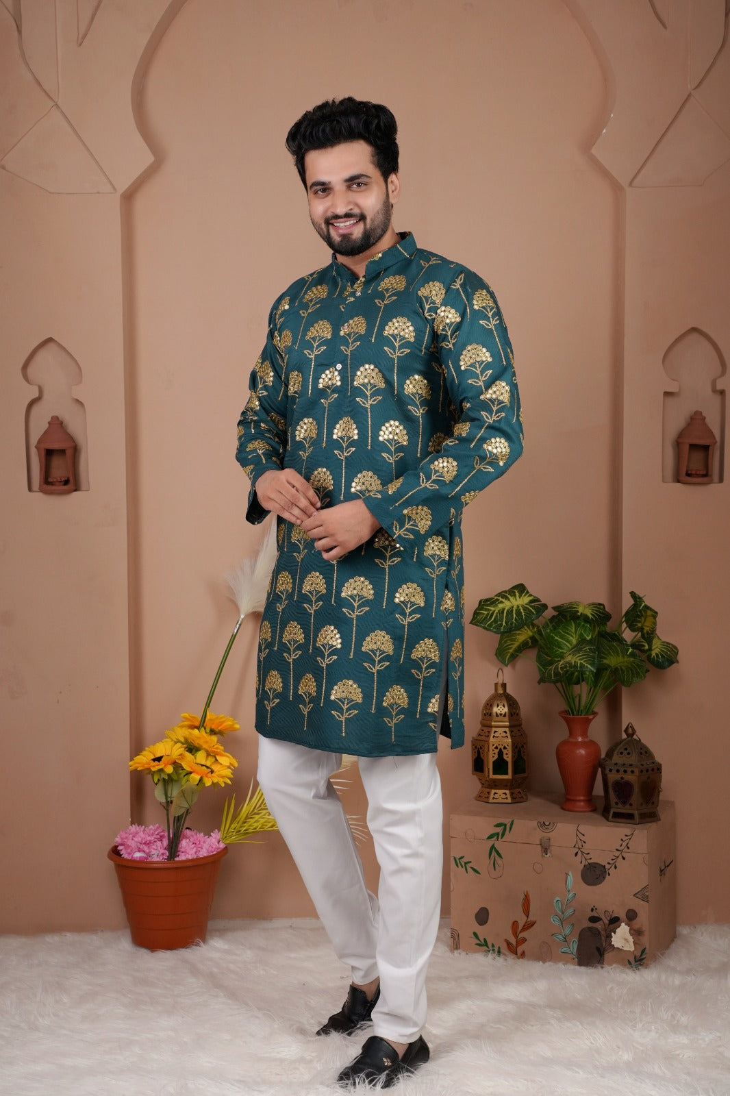GADHVAL SILK WITH HEAVY EMBROIDERY SEQUENCE WORK