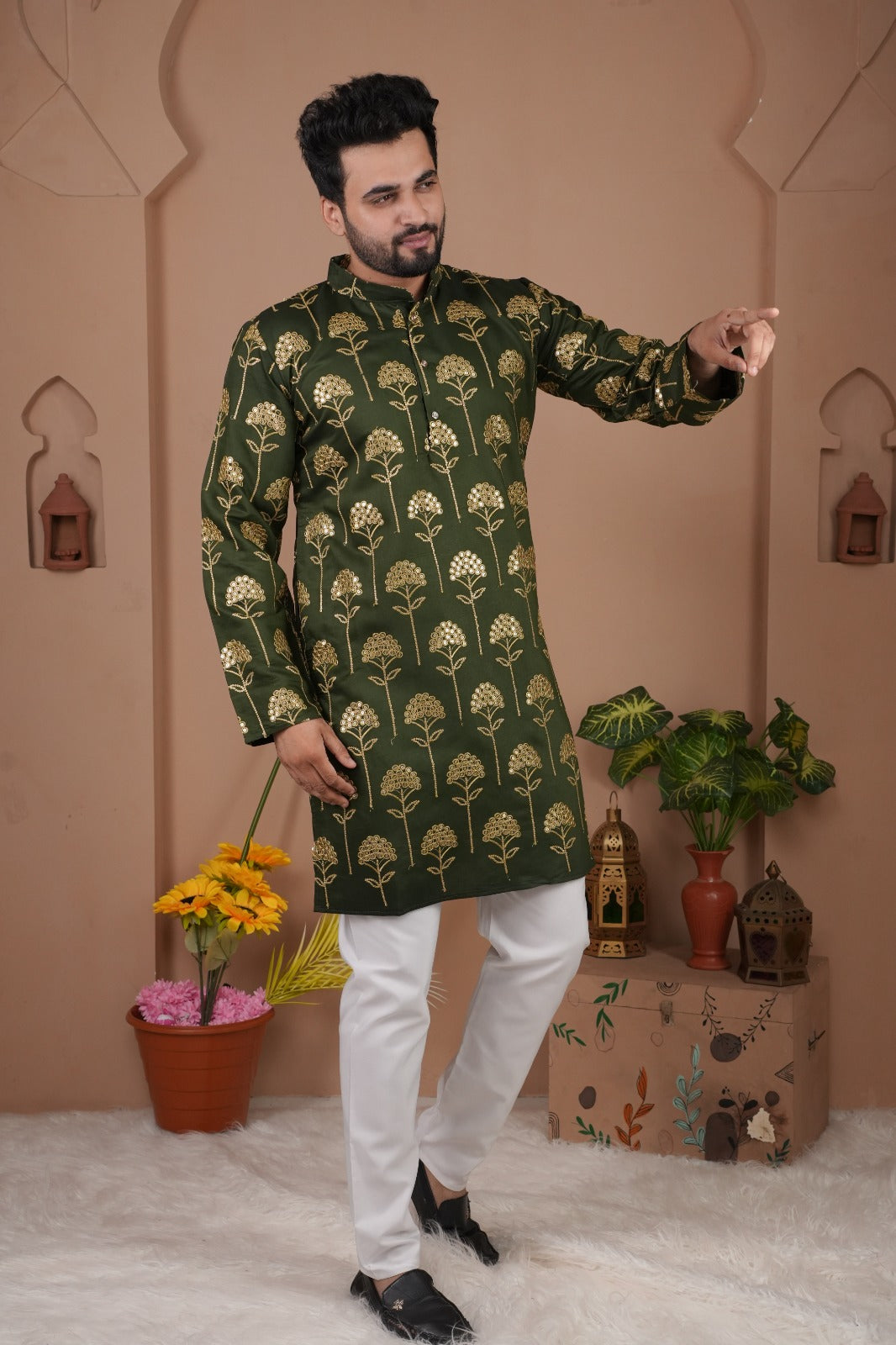 GADHVAL SILK WITH HEAVY EMBROIDERY SEQUENCE WORK