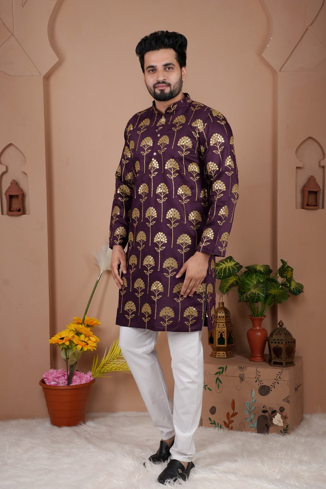 GADHVAL SILK WITH HEAVY EMBROIDERY SEQUENCE WORK