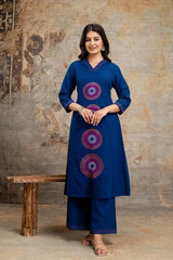 🌹Pure fine Cotton fabric Embroidery Work Kurti with Pant
