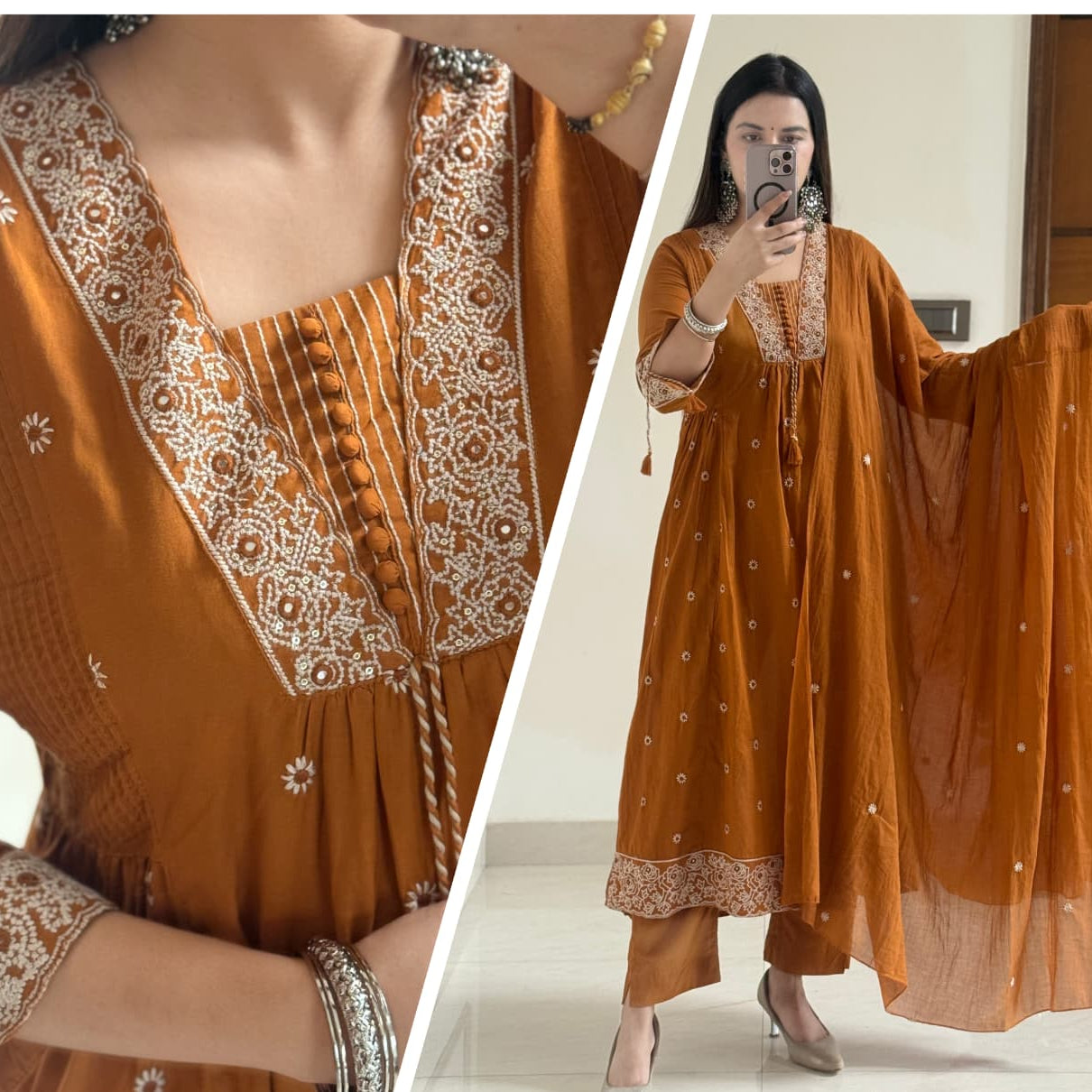 New anarkali kurta set with designer look