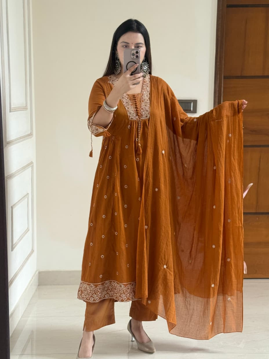 New anarkali kurta set with designer look