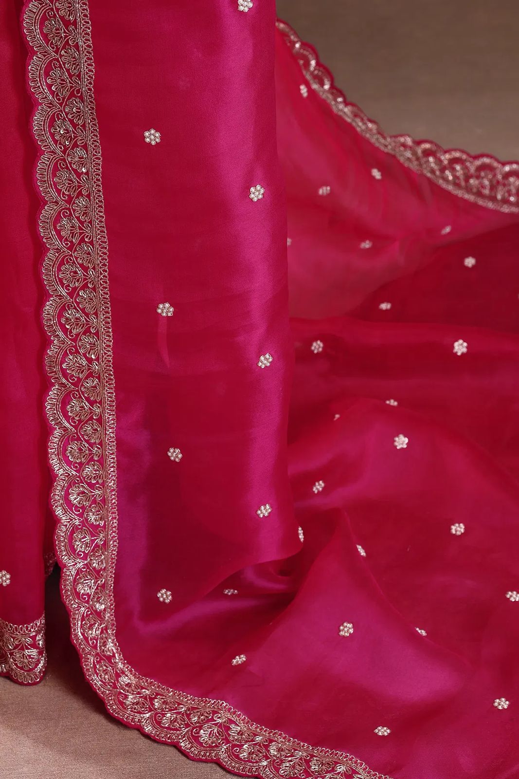 Premium Tibby silk saree PINK