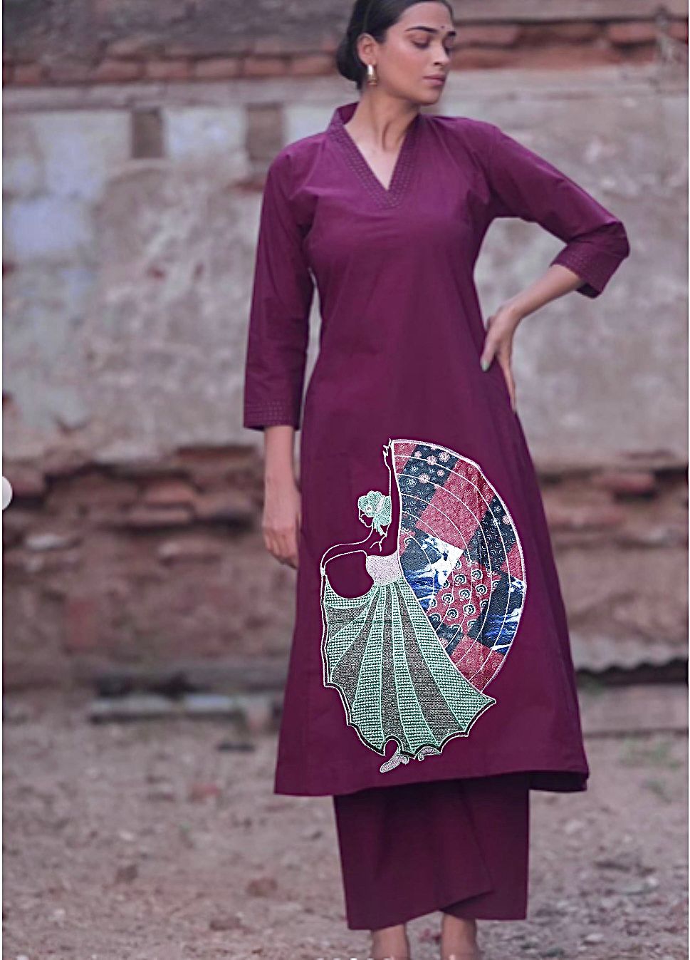 Beautiful Suit Sets in Soft Tesla Slub Top With Plazzo