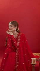 DESIGNER EMBRODIERY SEQUENCE WORK GOWN PLAZZO WITH DUPATTA SET