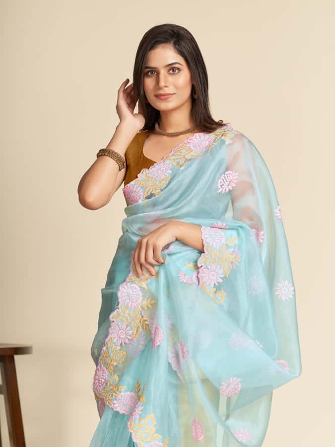 DESIGNER ORGANZA SAREE