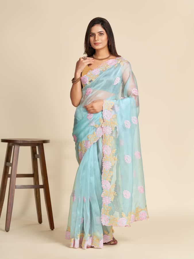 DESIGNER ORGANZA SAREE