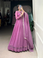 Pink Anarkali Suit with Dupatta for Women | Partywear & Wedding Anarkali Dress