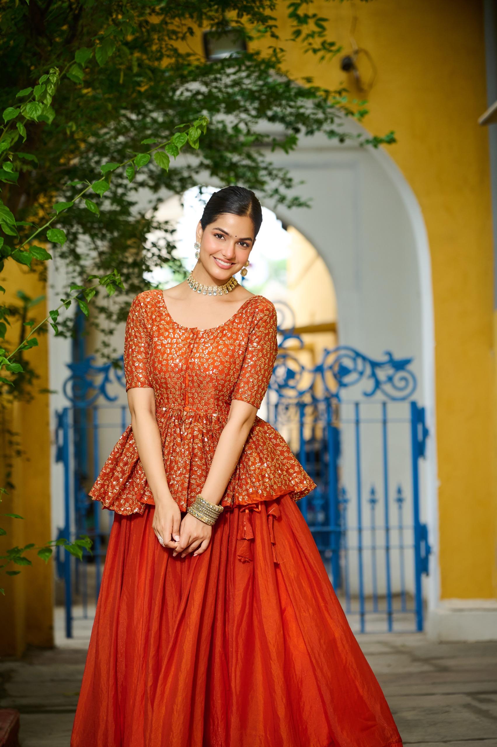 Lehenga  Designer Sequins Embroiderd Readymade Lehenga choli Set