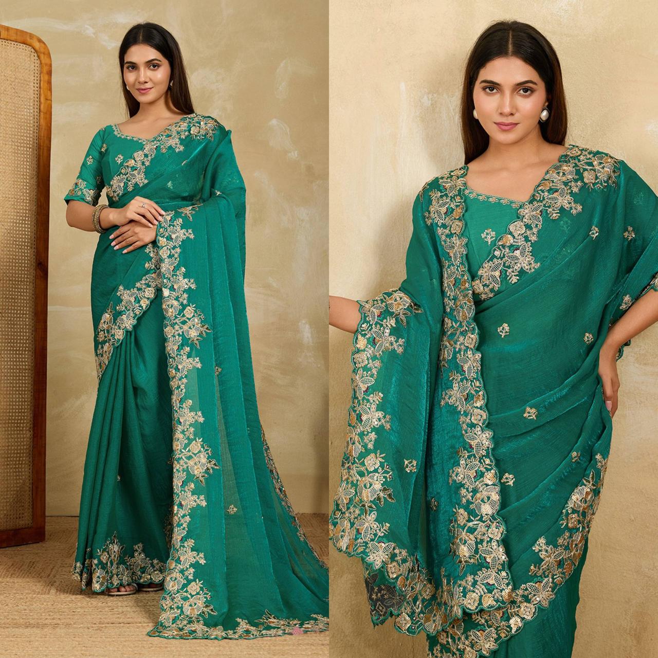 Saree for Wedding in Soft Fendy Chiffon
