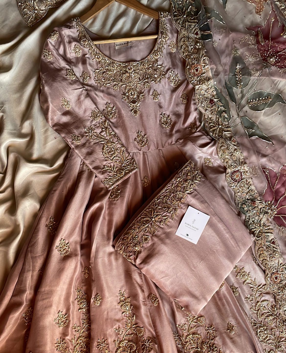 DESIGNER WEAR EXCLUSIVE GOWN PAIR IN CHINON FABRIC GOWN AND PLAZZO WITH DUPATTA IN ORGANZA