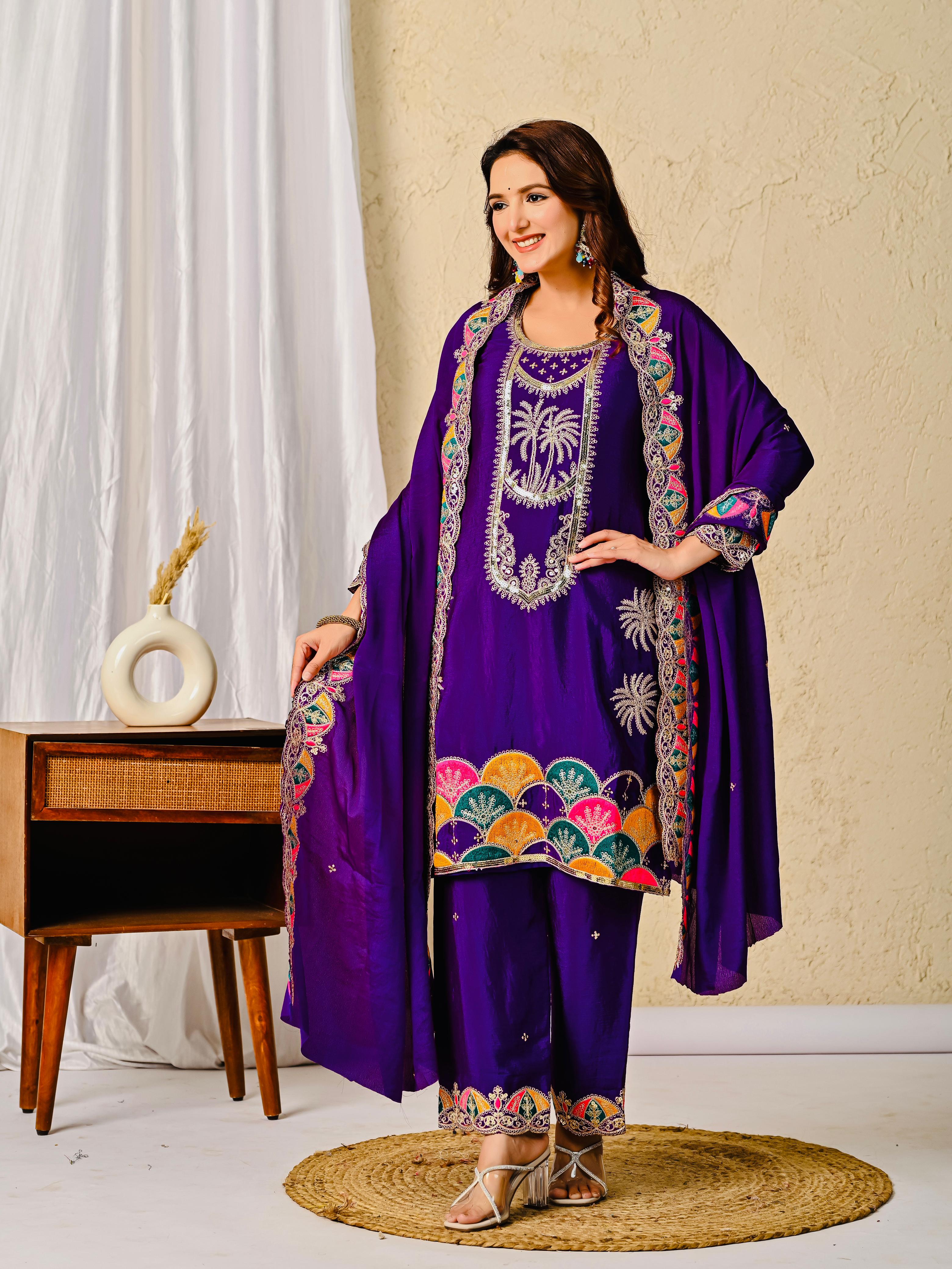 Party Wear Look Top , pent and Dupatta