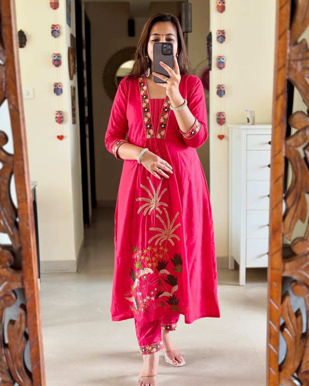 Pure fine Cotton fabric   Kurti with Pant