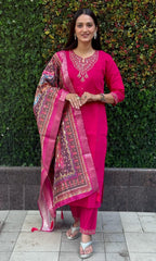 New Designers Kurti Pent Dupatta Set