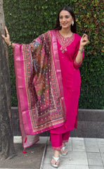 New Designers Kurti Pent Dupatta Set