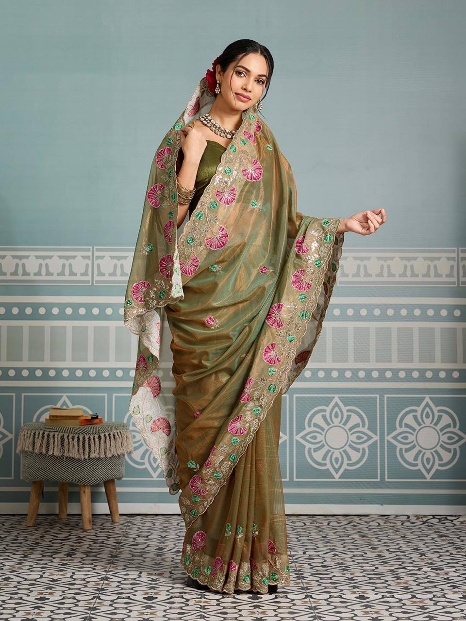 Party Wear Fendy Soft Net Saree