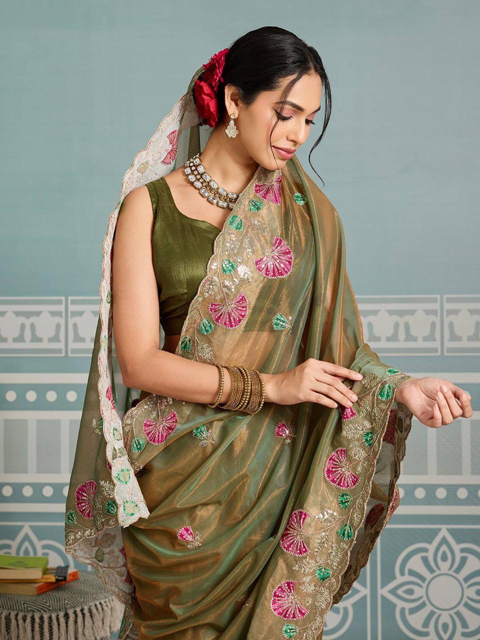 Party Wear Fendy Soft Net Saree