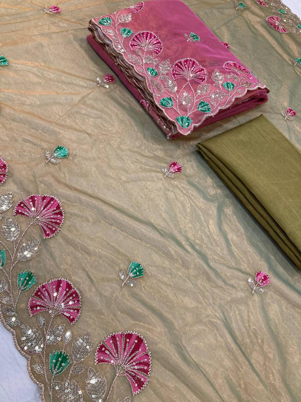 Party Wear Fendy Soft Net Saree