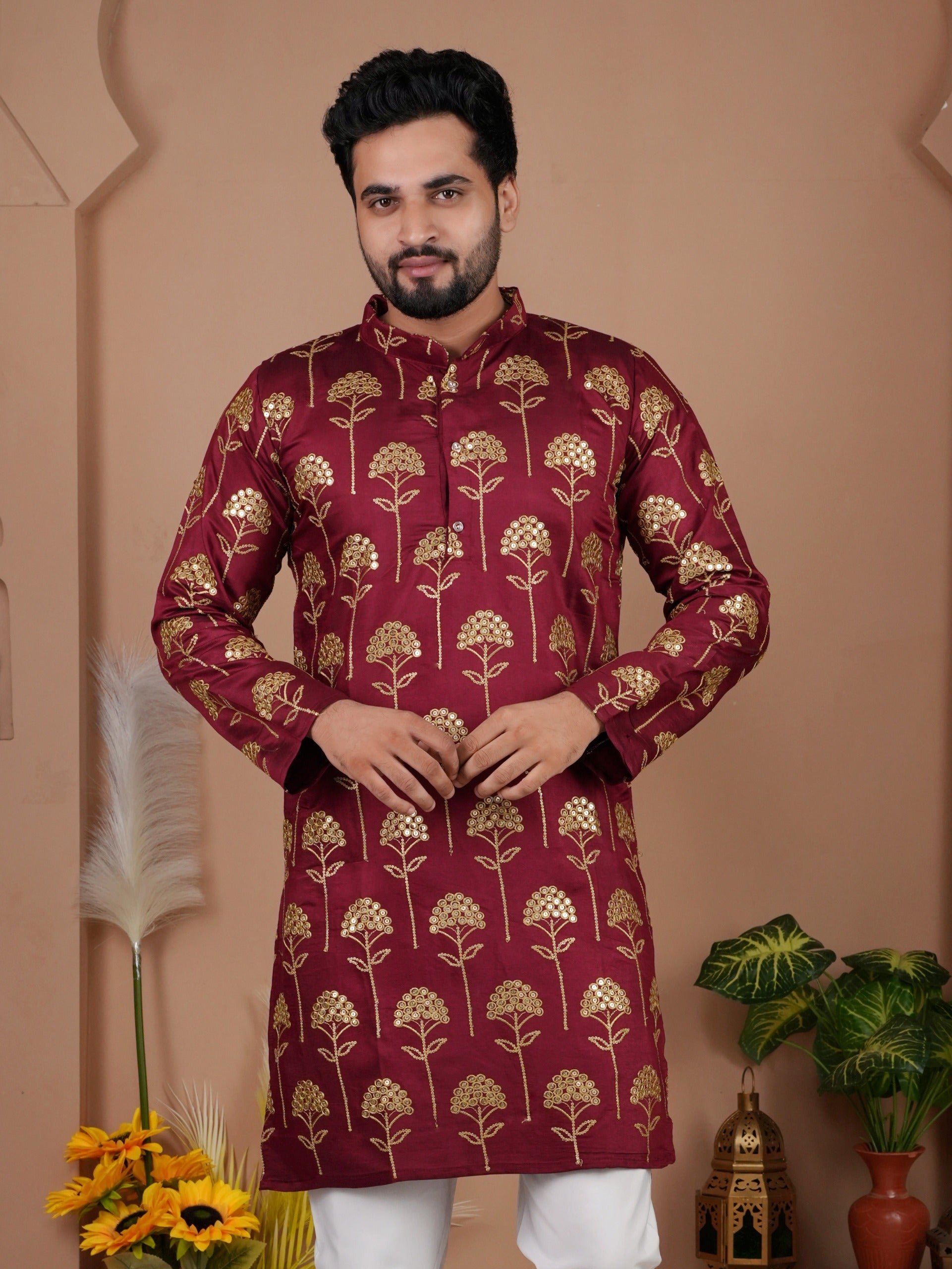 GADHVAL SILK WITH HEAVY EMBROIDERY SEQUENCE WORK