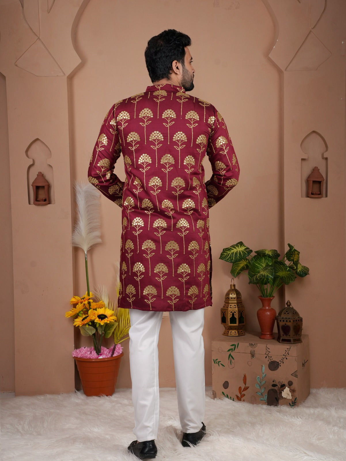 GADHVAL SILK WITH HEAVY EMBROIDERY SEQUENCE WORK